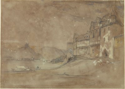 Castelo de Marksburg, Rhens de William Callow