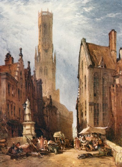 O campanário de Bruges de William Callow
