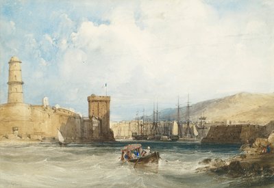 A entrada para o porto de Marselha de William Callow