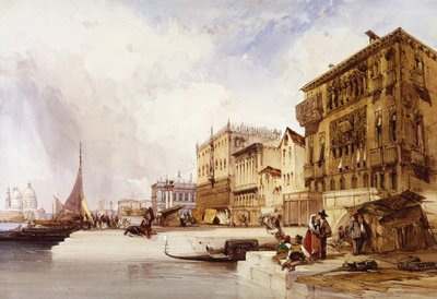 Veneza a partir da Riva Degle Schiavoni de William Callow