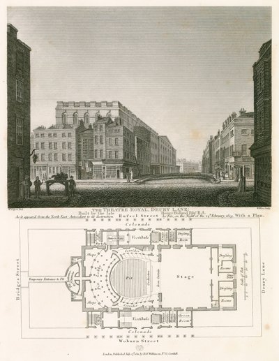 O Teatro Real, Drury Lane, Londres, construído pelo falecido Henry Holland de William Capon