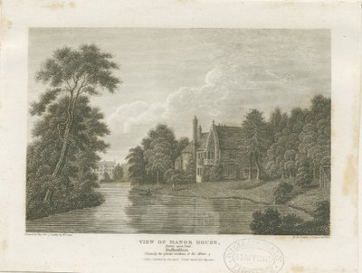Burton-upon-Trent - Manor House: gravura, nd [c 1812] (imprimir) de William Carter