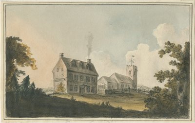 Igreja de Edingale: pintura em aquarela, nd [c 1790] de William Carter