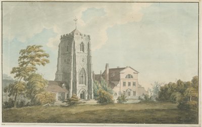 Ranton Abbey [Priory]: pintura em aquarela, nd [final do século XVIII] de William Carter