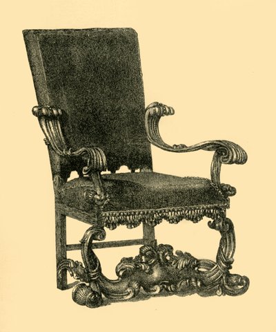 Poltrona de madeira de nogueira, c1685-1710, 1881. de William Catley