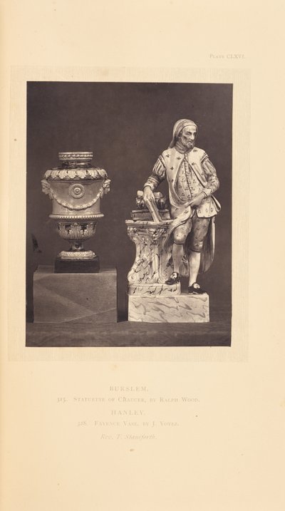 [Vaso e estátua]. de William Chaffers