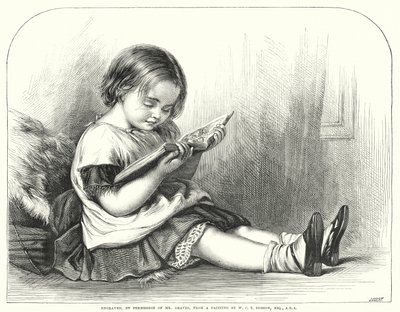 Leitura (gravura) de William Charles Thomas (after) Dobson