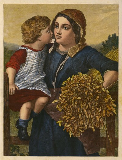 The Gleaner (gravura colorida) de William Charles Thomas (after) Dobson
