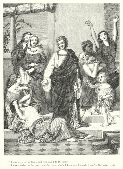 Os Prosperous Days of Job (gravura) de William Charles Thomas (after) Dobson