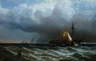 Após a Tempestade (óleo sobre painel de moinho) de Clarkson Frederick Stanfield