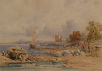 Castelo Barnbougle perto de Crammond on the Forth de Clarkson Frederick Stanfield