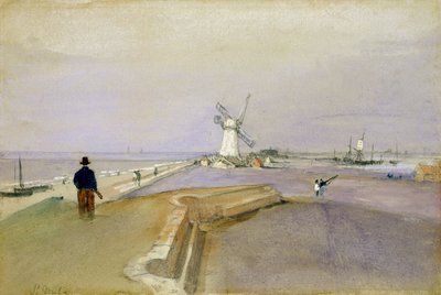 St. Malo (grafite, aguarela e corpóreos sobre papel) de Clarkson Frederick Stanfield