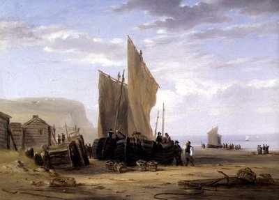 Na Costa de Yarmouth (um de um par) de William Collins