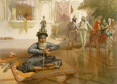 Akalis no tanque sagrado, Umritsar, de &39;India antiga e moderna&39;, 1867 de William Crimea Simpson