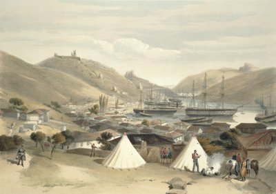 Balaclava, olhando para o mar, prato de &39;O assento da guerra no Oriente&39;, 1856 de William Crimea Simpson