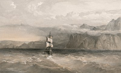 Cabo Aiya, olhando para o norte em direção a Balaclava de William Crimea Simpson