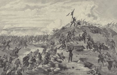 Captura do Reduto Malakoff pelos Franceses, Cerco a Sebastopol, 8 de setembro de 1855 de William Crimea Simpson