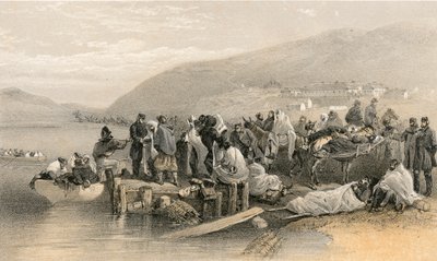 Embarque dos doentes em Balaclava de William Crimea Simpson