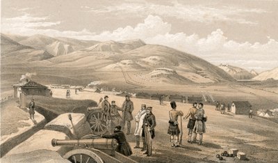 Highland Brigade Camp, olhando para o sul de William Crimea Simpson