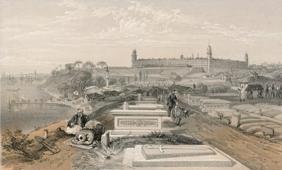 Hospital e cemitério em Scutari de William Crimea Simpson