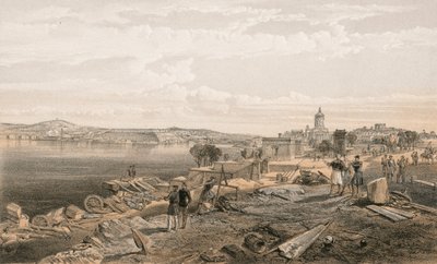 Sebastopol da parte traseira do Fort Nicholas, olhando para o sul de William Crimea Simpson