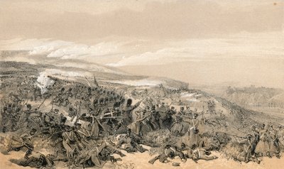 Segunda acusação dos guardas, quando eles retomaram a bateria de duas armas na batalha de Inkermann de William Crimea Simpson