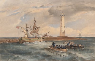  O Farol do Cabo Chersonese, olhando para o sul de William Crimea Simpson