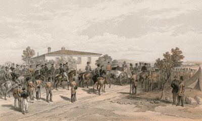 O cortejo fúnebre de Lord Raglan deixando a sede de William Crimea Simpson