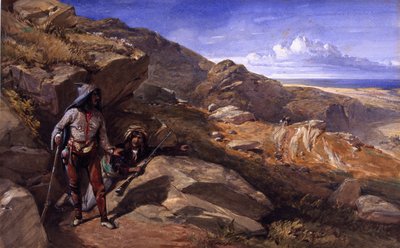 Dois bandidos nas colinas, 1857 de William Crimea Simpson