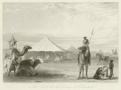 Tenda de Ali no acampamento de Benonn de William Daniell