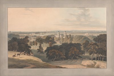 Prancha I: Londres visto de Greenwich Park de William Daniell