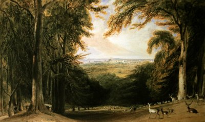 Paisagem arborizada, Windsor de William Daniell