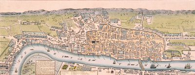 Mapa de Londres, c1563 de William Darton