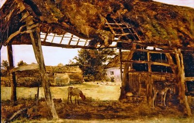 Antigo Galpão da Fazenda (óleo a bordo) de William Davis
