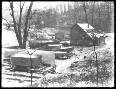 Barcos no lugar de Seeley em Inwood, Reliance Woods, Nova York, 27 de dezembro de 1914 de William Davis Hassler