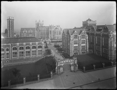 Vista alta ângulo, de, a, campus, de, cidade, faculdade, de, nova iorque, cidade nova iorque, 16 de julho, 1914 de William Davis Hassler