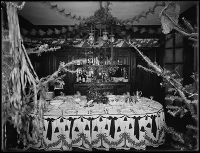 Interior da residência do Sr. e Sra. William Mill Butler, decorado para o Natal, 4 de janeiro de 1917 de William Davis Hassler