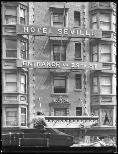 Cadastre-se para o Hotel Sevillle na 29th Street, Nova York, 29 de julho de 1916 de William Davis Hassler
