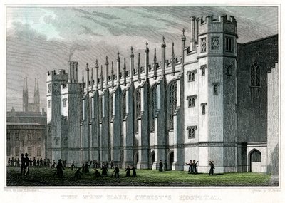 The New Hall, Christs Hospital, Londres, 1828. de William Deeble