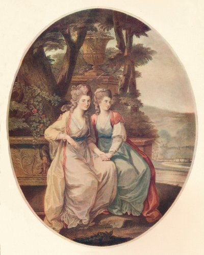 A Duquesa de Devonshire e Lady Duncannon, 1782 de William Dickinson