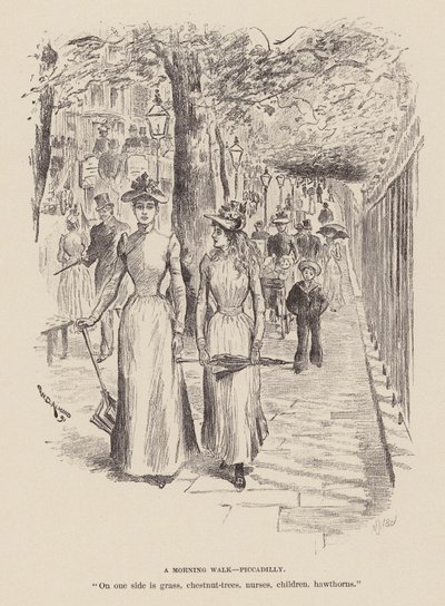 Um passeio matinal, Piccadilly (gravura) de William Douglas Almond