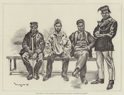 Alguns presos da casa dos estrangeiros para asiáticos, africanos e ilhéus do mar do sul de William Douglas Almond