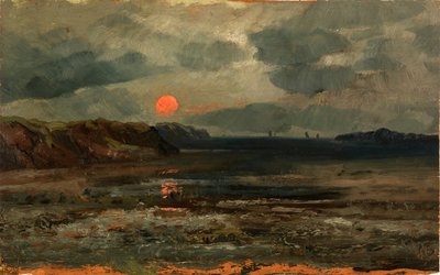 Nascer do sol sobre águas de pesca--Maine de William E. Norton