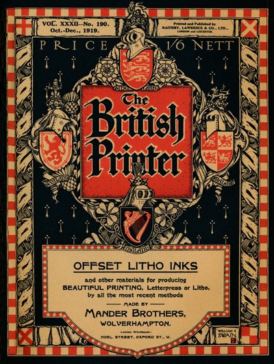 "The British Printer cover", 1919 de William E Swain