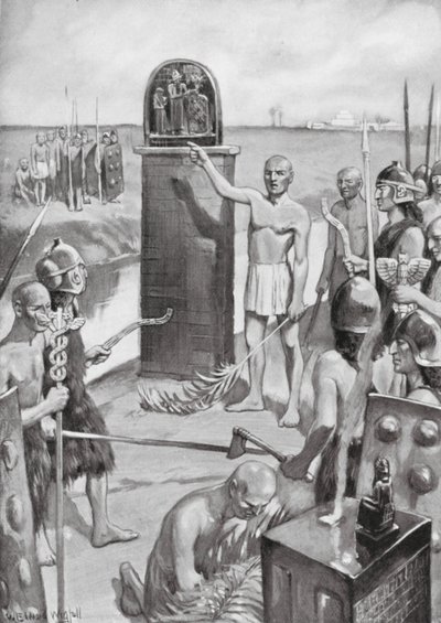 Delimitação dos limites de Lagash (litografia) de William Edward (after) Wigfull