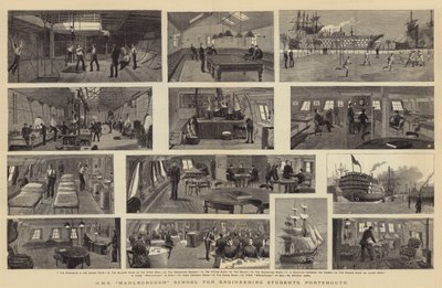 HMS Marlborough School para estudantes de engenharia, Portsmouth de William Edward Atkins