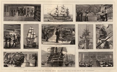 Nossos marinheiros, vida a bordo de seu navio de treinamento de majestade São Vicente de William Edward Atkins