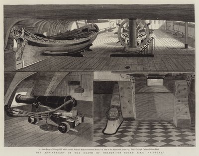 O aniversário da morte de Nelson, a bordo do HMS Victory de William Edward Atkins