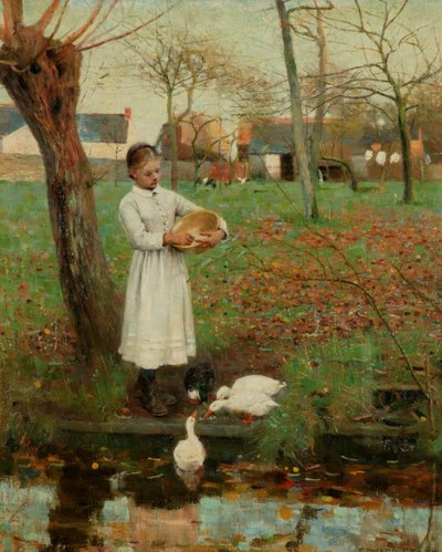 Alimentar os patos de William Edward Stott