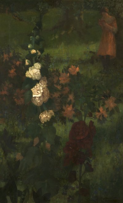 Hollyhocks (um conto de fadas) 1890 de William Edward Stott